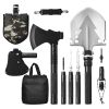 Survival Shovel Survival Axe, 16-in-1 Camping Folding Shovels with Hatchet, Stainless Steel Tactical Shovel Hatchet Combo