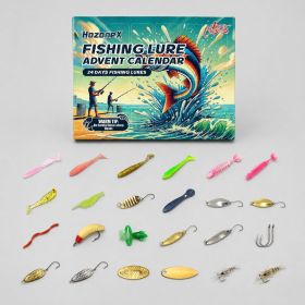 HozoneX Fishing Lure Advent Calendar, 24 Pieces