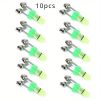 10 pcs LED Night Fishing Bite Bait Alarm 2 Bells Light Rod Tip Clip Alert Ring