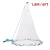 6/8/10/12/16FT Fishing Cast Net Bait Easy Throw Hand Cast Strong Nylon Mesh USA