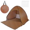 Pop Up Beach Tent Sun Shade Shelter Anti-UV Automatic Waterproof Tent Canopy for 2/3 Man w/ Net Window Storage Bag for Outdoor Beach Camping Fishing U