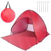 Pop Up Beach Tent Sun Shade Shelter Anti-UV Automatic Waterproof Tent Canopy for 2/3 Man w/ Net Window Storage Bag for Outdoor Beach Camping Fishing U