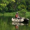 Inflatable Fishing Float Tube with Pump Storage Pockets and Fish Ruler